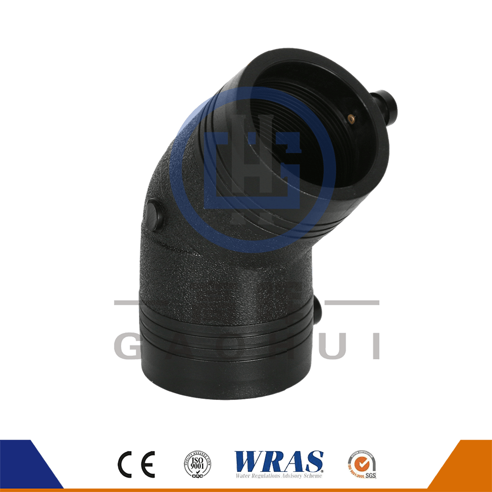 HDPE Moulded Electro Fusion 45 Degree Elbow Bend For Water Supply