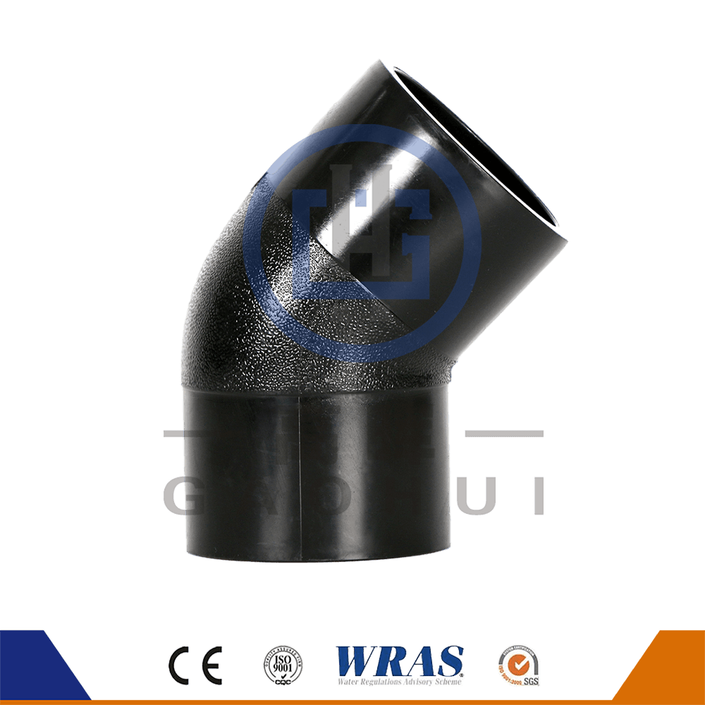 Polyethylene Pipe Fitting PE Elbow Bend 45°For Cold Water And Drainage