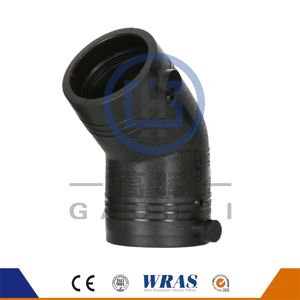 HDPE Moulded Electro Fusion 45 Degree Elbow Bend For Water Supply