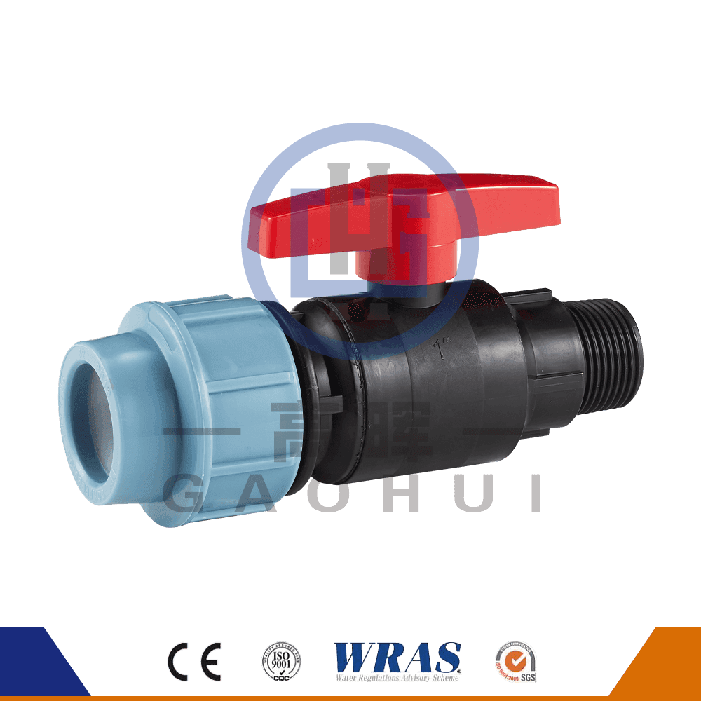 PP Male ball valve V-014