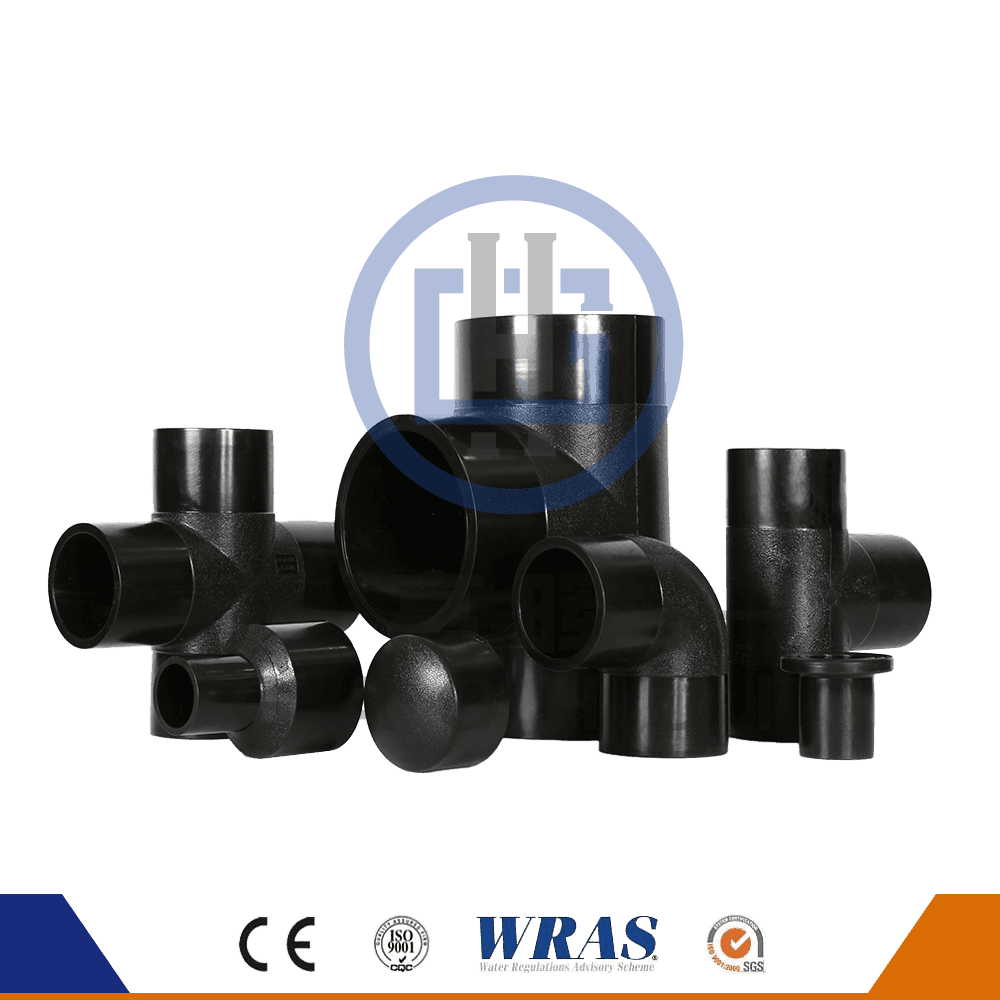 HDPE Molded Butt Fusion Reducing Cross Crossing For Water Pipe