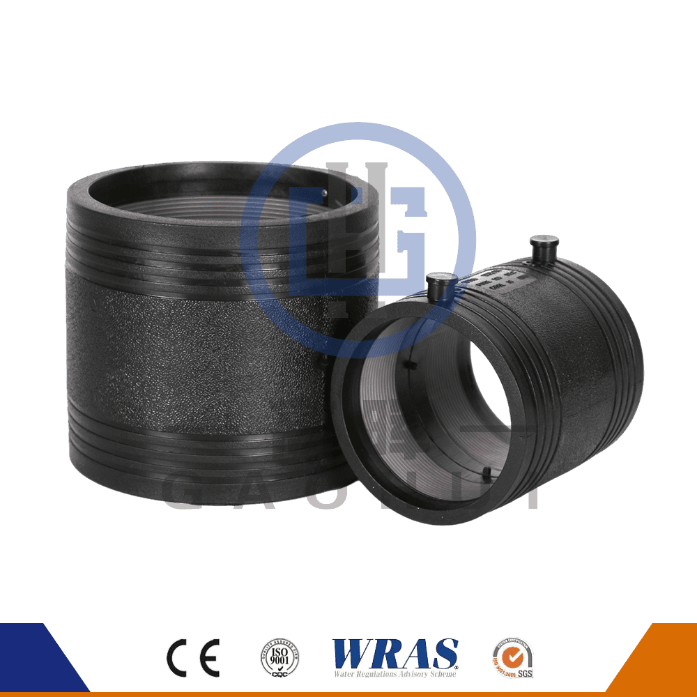 HDPE Moulded Electro Fusion Equal Coupler Coupling Adapter For Water Supply