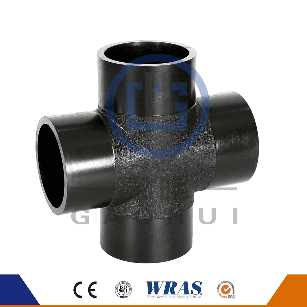HDPE Butt Fusion Cross Tee Equal Cross For Water Pipe